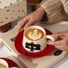Schnauzer's High Value Coffee Cup Saucer Holiday Souvenir Set Cartoon Puppy Ceramic Cup Water Cup Event Gift