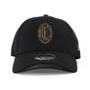 New Era 9FORTY Strapback EU Black Gold Pack Strapback Soccer 940 Cap, Exclusive, Cap, (AC Milan) [Used]