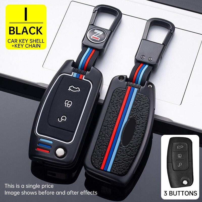 KUNIO Custodia Protettiva Per Chiave Auto, Adatta Per Ford Kuga Focus Rs Mk3 Mk4 Fiesta C Max Galaxy Escape Ecosport Mondeo 1048196