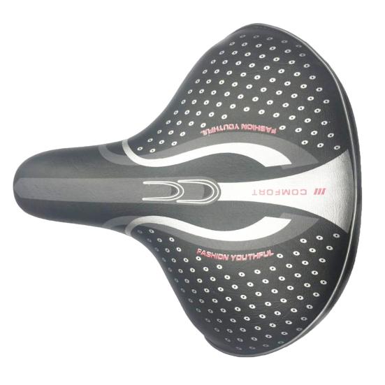 Șa Bicicletă Piele Sintetică Rezistentă la Uzură Absorbție Șoc Stabilitate Ridicată Șa Bicicletă Lățită pentru Bicicletă