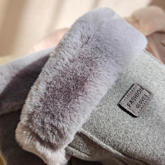 Women Winter Gloves Fleece Lined Touchscreen Gloves Thickened Warm Full Finger Windproof Gloves