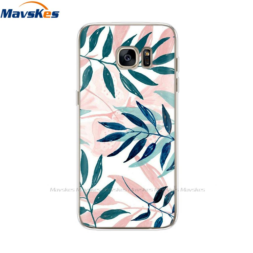 Custodia in Silicone Cartone Animato Per Samsung Galaxy S7 Custodie Cover Fiore Morbido TPU Custodia per Telefono Per Samsung S7 edge G930F G930FD G930W8 Funda