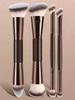 Dual-Ended Makeup Brush Set: Foundation, Blush, Powder Essentials
