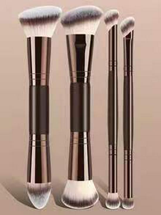 Dual-Ended Makeup Brush Set: Foundation, Blush, Powder Essentials