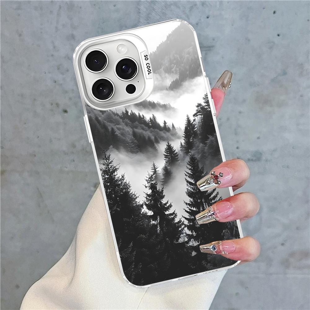Forest Landscape Phone Case For IPhone 16 15 14 13 12 11 Pro Max X XR XSMAX 8 7 Plus Matte Shockproof Back Cover