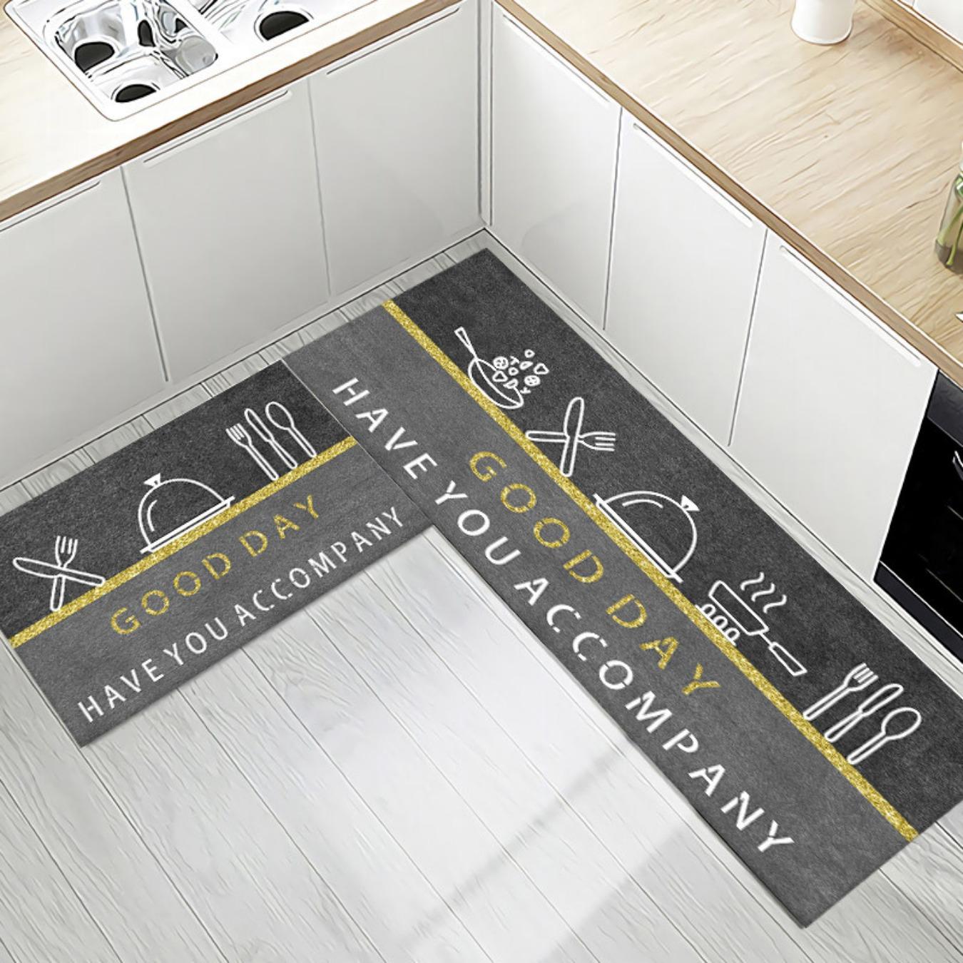 

Модный простой кухонный коврик в скандинавском стиле, ковер для дома, современный домашний декор 40cm*60cm+40cm*120cm