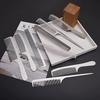 Barber Professional Stainless Steel Silver Hairdressing Comb Anti-Static Men Haircut Clipper Ultra-Thin Comb Salon Styling Tool
