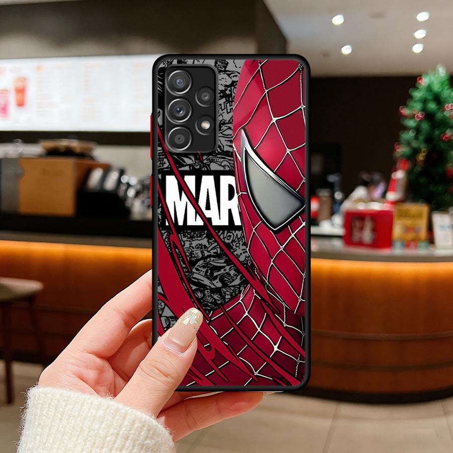 Marvel Spiderman Ironman Handyhülle Case für Samsung Galaxy A34 A36 A52S A72 A73 A33 A14 A23 A17 A52 A35 A53 A54 A16 A15 A56