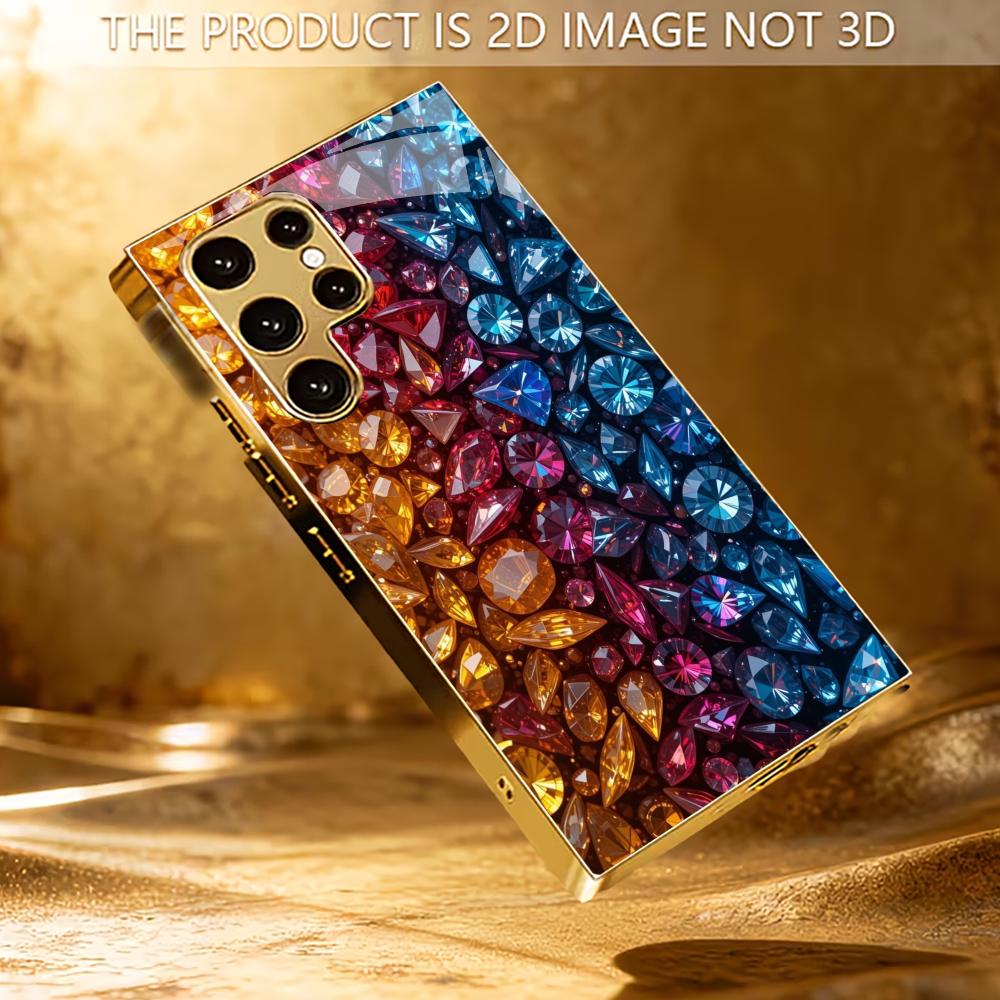 Gradual Crystal Simplicity High-end Electroplating Glass PhoneCase for Samsung Galaxy S26 S25 S24 S23 S22 S21 FE Ultra Plus