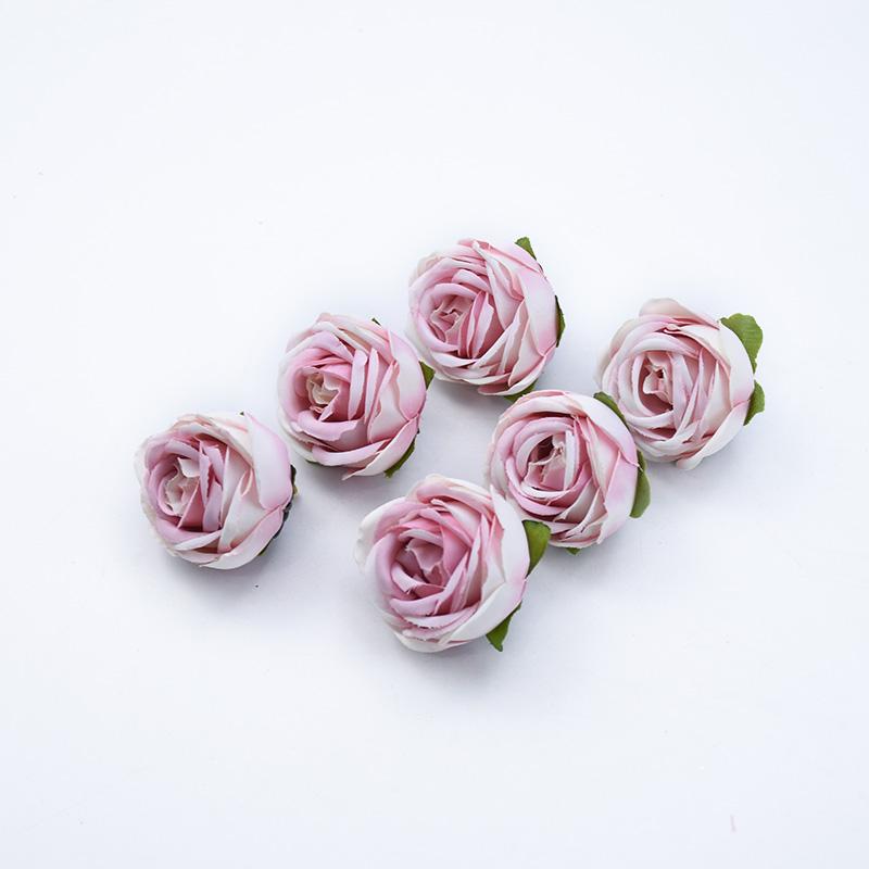 50/100pcs Artificial Flower Silk Rose Wedding Outdoor Garden Home Decor Accessories Diy Gift Candy Box Brooch Christmas Wreath