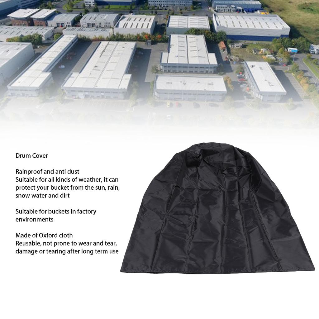 Drum Cover Oxford Fabric Anti Dust Portable Windproof Rain Snow Bucket Cover for All Seasons