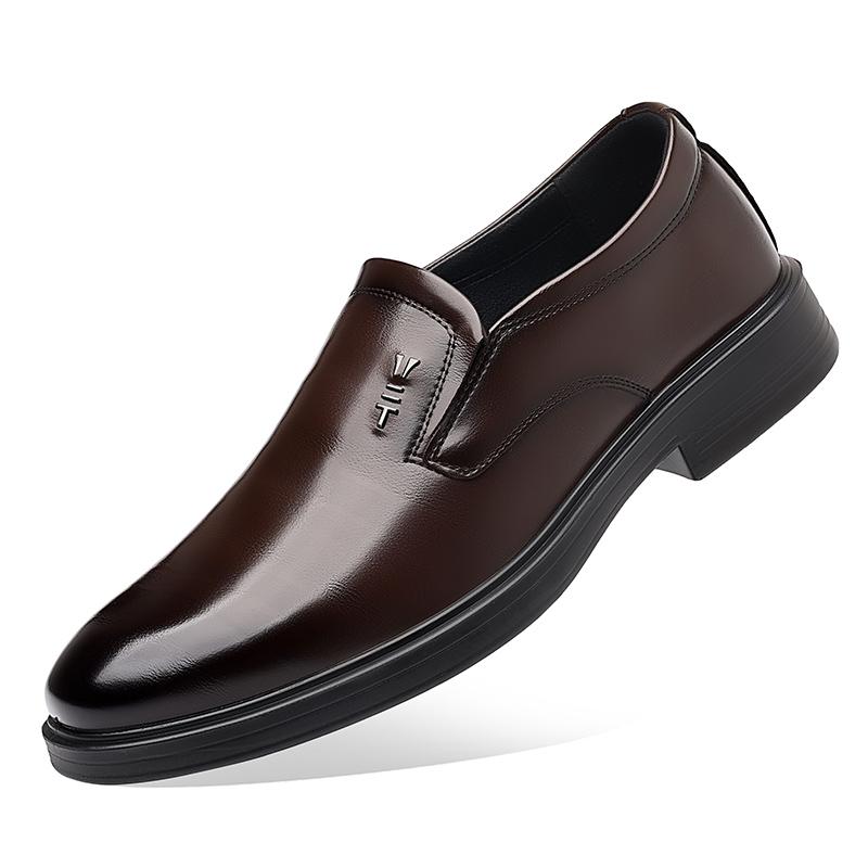 High Quality Casual Leather Oxford Shoes Mens Fashion Outdoor Office Loafers Comfy Antiskid Driving Shoes Dress Business Shoes