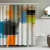 Modern Abstract Bathroom Shower Curtain With Vibrant Colors Perfect For Update Your Bath Decor!