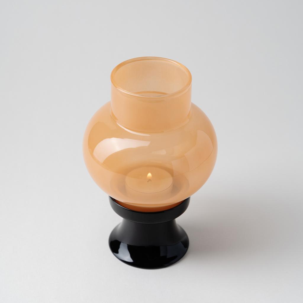 Vintage Aroma Candle Holder Chinese Zen Style Glass Cover Decor Tea Room Atmosphere Light