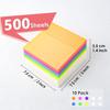 Transparent Sticky Notes 500 Pcs, MIUTME Clear Sticky Notes Waterproof Translucent Color Memo Pad 3 x 3 inch, See Through Notes for Office College