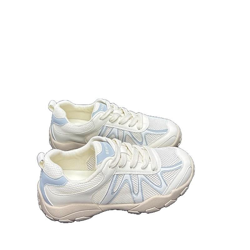 Mesh Women's Summer New Round Head Thick Sole Breathable Thin Casual Sports Shoes Tide