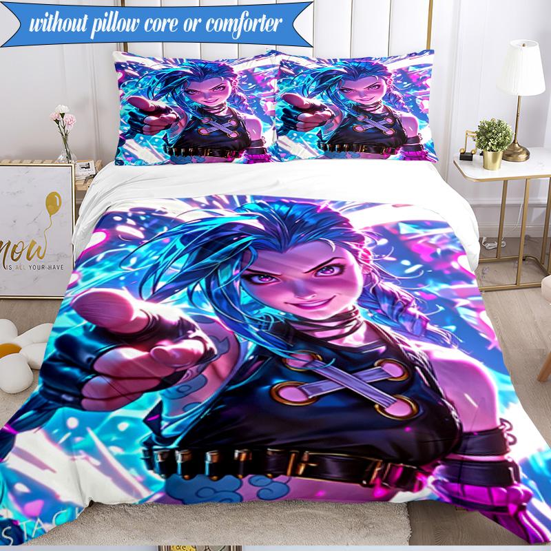 Fantasy Warrior Jing 3pcs K-pop music group Bedding set,Ideal for Bedroom, Dormitory,Including Duvet Cover And 2pcs Pillowcases,Fan gifts