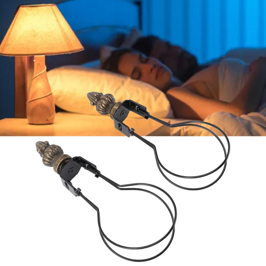 2pcs Lamp Bulb Clip Adapter Modern Stylish Metal Lampshade Holder Adapter Clip On Lampshade Adapter for Living Room Bedroom