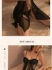 Lan Gui Fang Plus Size Sexy Lace Slit Nightgown - See-Through Mesh Suspender 2823