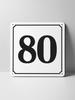 Metal Sign Black House Number On White Background Outdoor Wall Art Decor