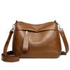 Fashion soft leather large capacity multi-compartment simple washed leather small square bag versatile commuter shoulder messenger bag