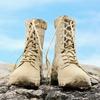 Luxury Men's High-top Boots Waterproof Anti-skid Wear-resistant Shoes Fashion Side Zipper Shoe Outdoor Climb Work Plus Velvet To Keep Warm Hiking Boot