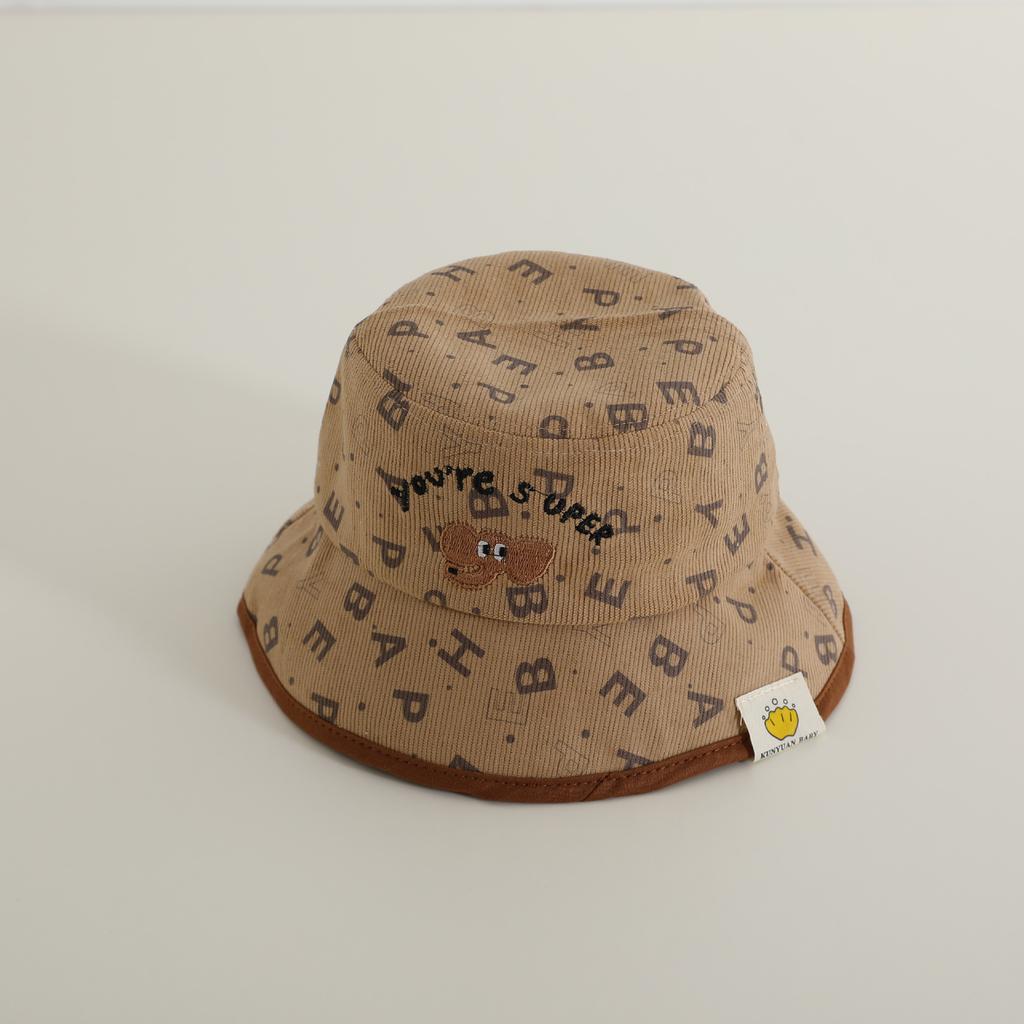 Autumn and Winter Baby Fisherman Hat Children's Sun Hat Fashion Trend Casual Embroidered Sun Protection Hat Boys and Girls Basin Hat