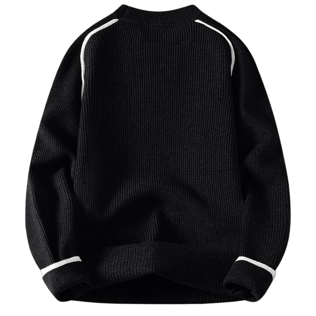 Men's  Fashion  Knitting  Pullover  Long Sleeves  Loose  Flip Collar  Sweater