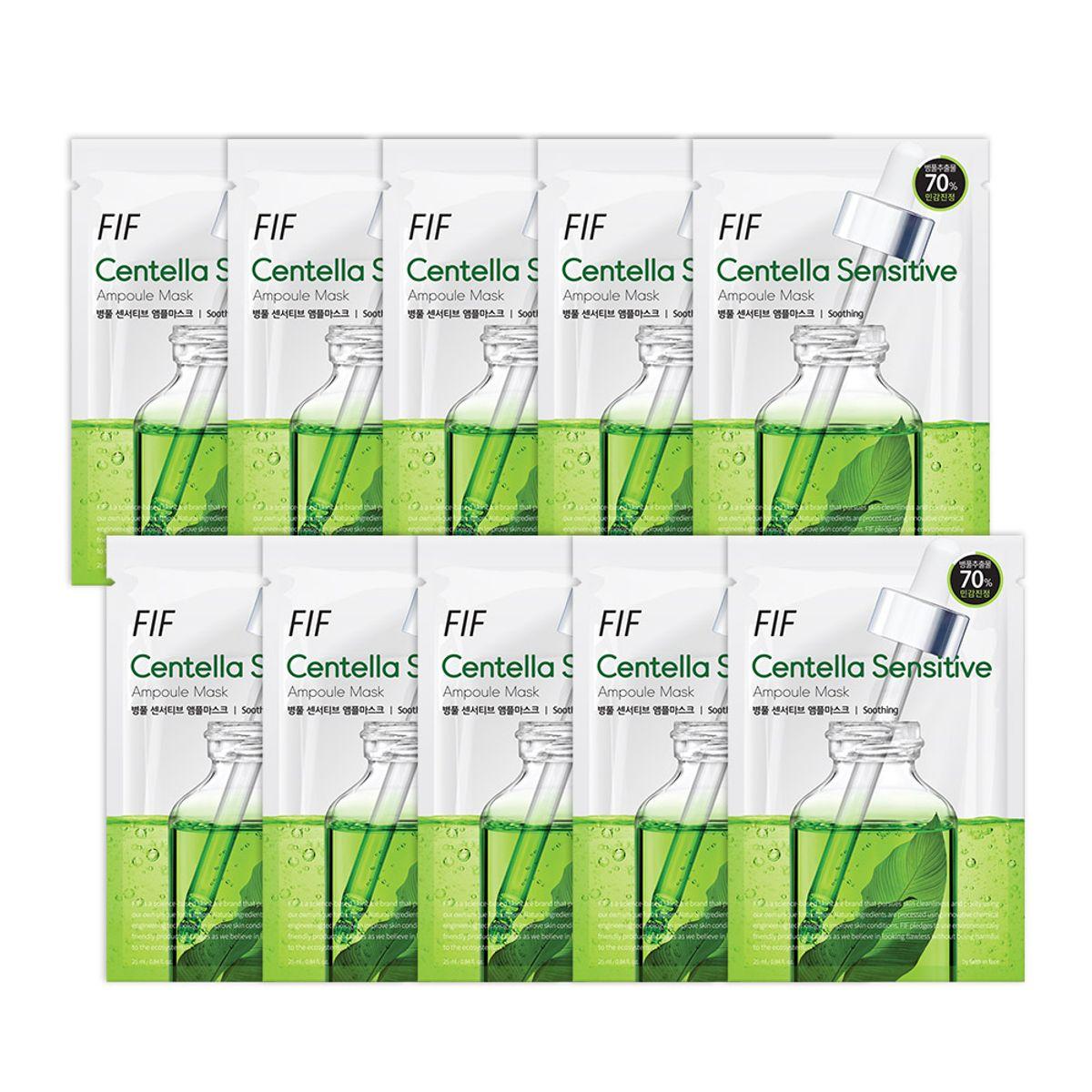 FIF Centella Asiatica Sensitive Ampoule Mask 10 Sheets