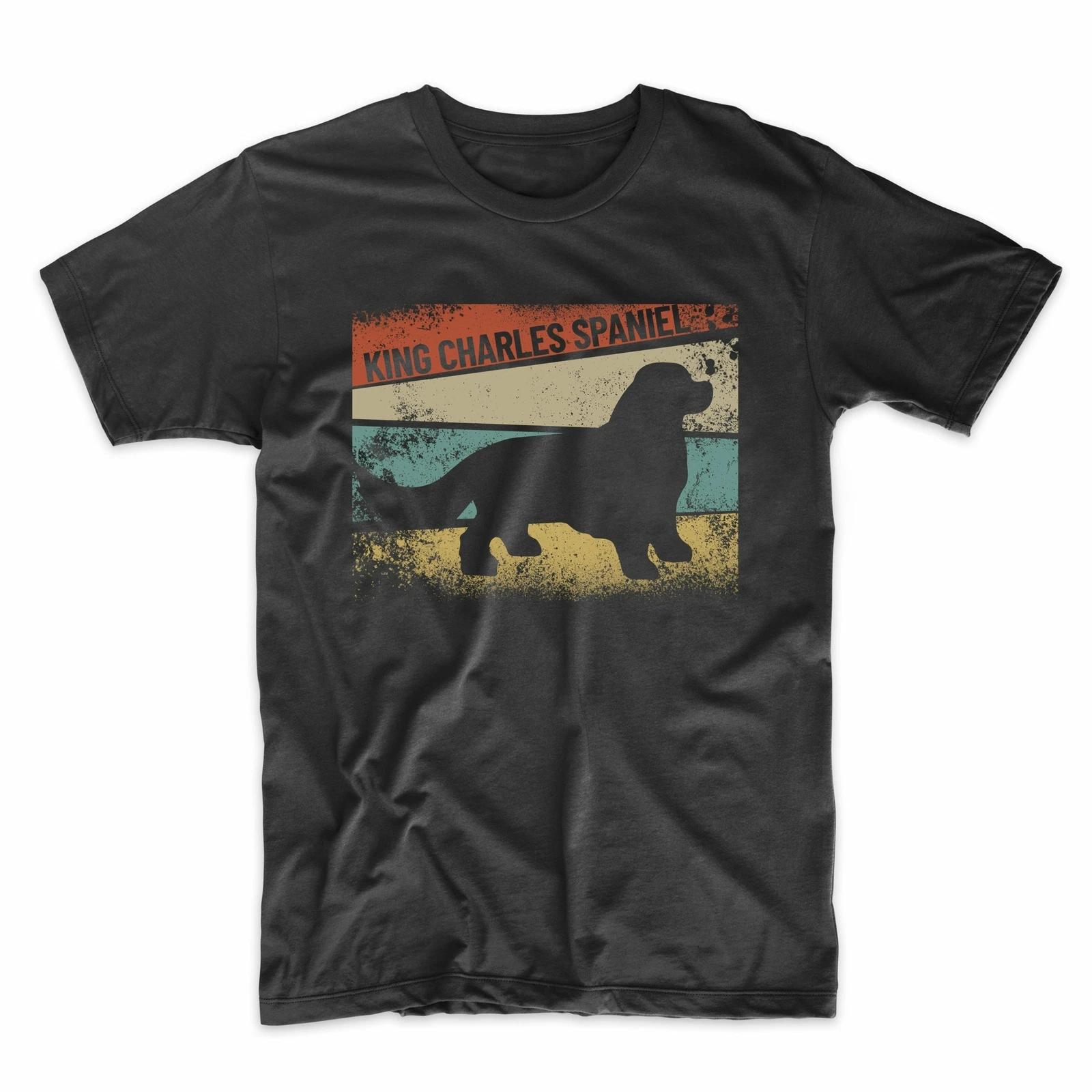 Men s King Charles Spaniel Shirt - Retro King Charles Spaniel Dog Owner T-Shirt 3XL