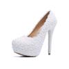 Neue Hochzeitsschuhe, spitze High-Heel-Hochzeitsschuhe für Damen, Stiletto-High-Heel-Wassertischschuhe in Übergröße für Damen
