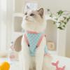 Spring and Summer Contrasting Color Checkerboard Cat Vest Into Cat Kitten Spring Two Feet Leash Pet Cat Clothes