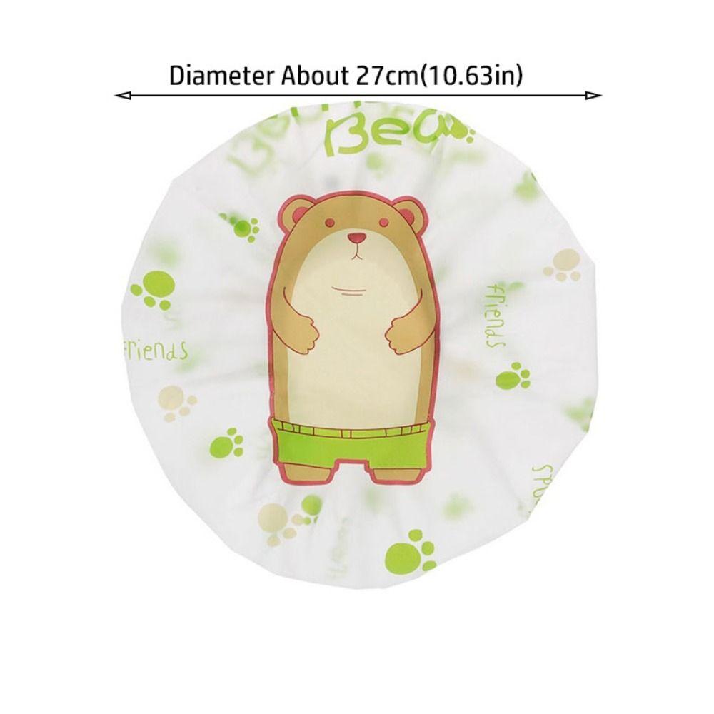 Reusable Shower Cap Waterproof Oilproof Hat Cute Head Hair Cover