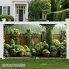 2D Gartenzaun Pflanzen Kulisse, 2D Flachdruck Grün Hintergrund für Party Foto Booth & Events