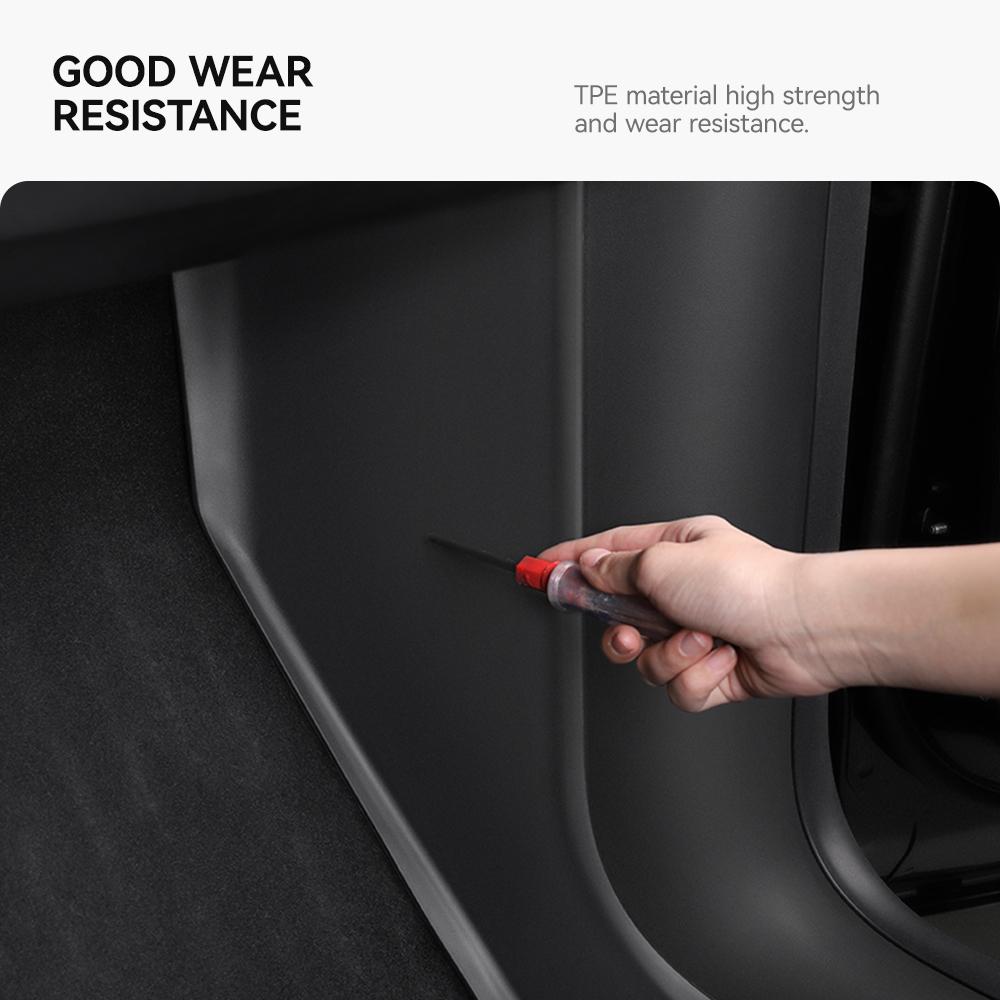 YZ For Tesla Model Y Juniper 2021-2025 Center Console Side Wall Anti-kick Protector Cover Car TPE Rest Pedal Side Guard Pad