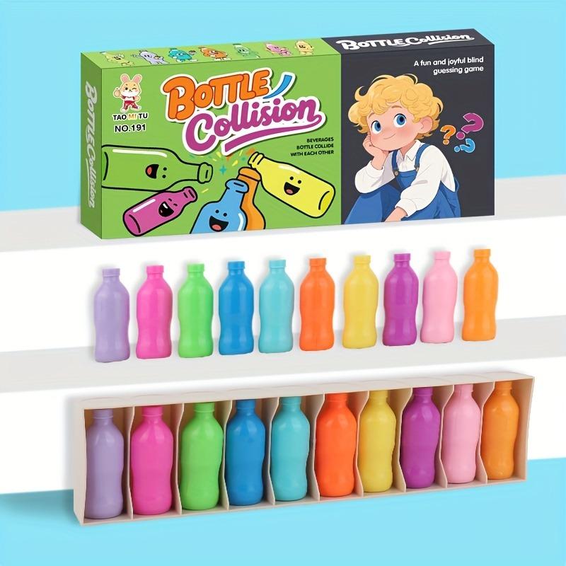 

21pcs Guess The Bottle Color Challenge Game, Memory & Logic Training Toy, Educational Family Board Game for Kids Children Math