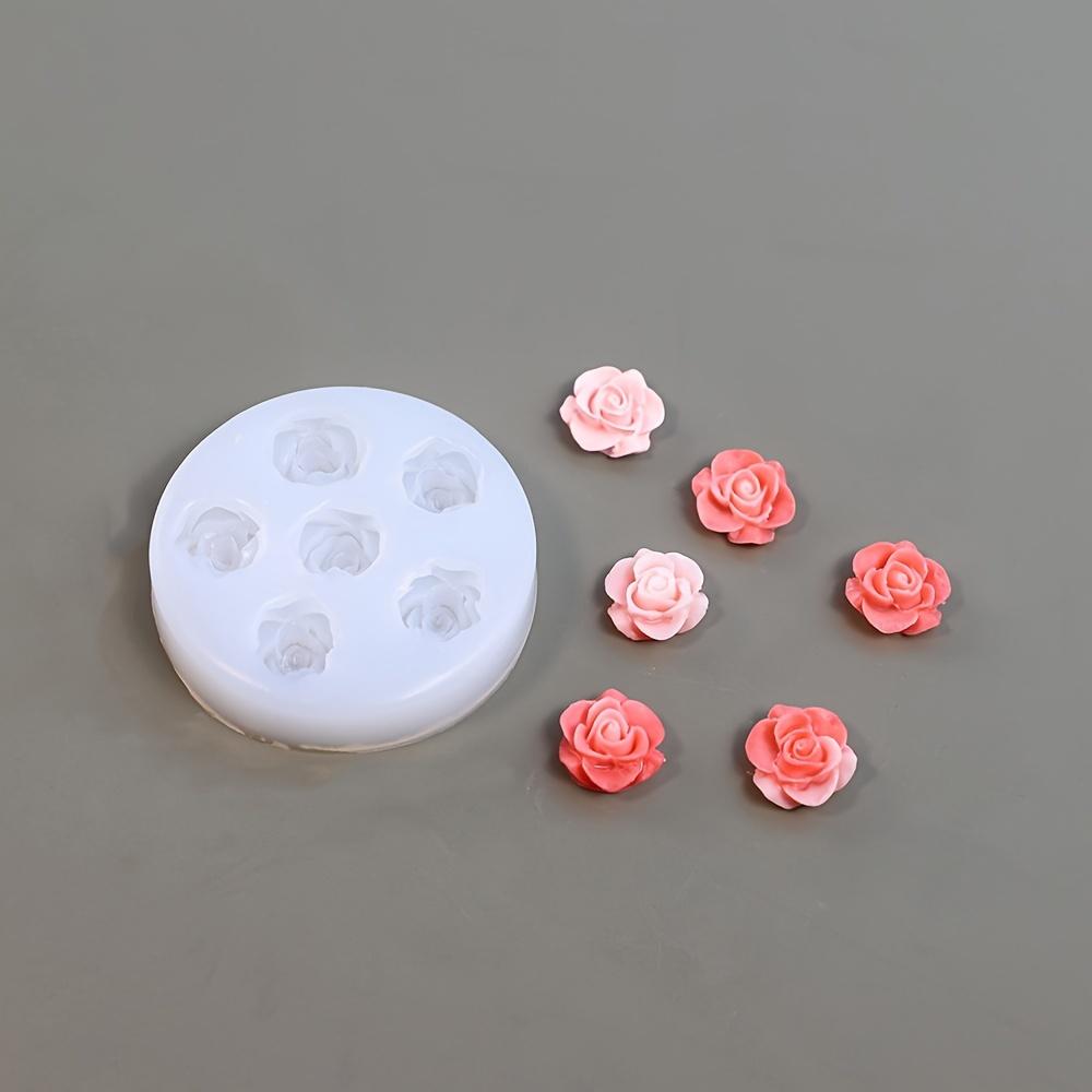 6-Cavity Silicone Rose Flower Mold for Candles & Resin Crafts - Irregular Shaped, Multi-Purpose DIY Casting Mold, Candle Making Supplie