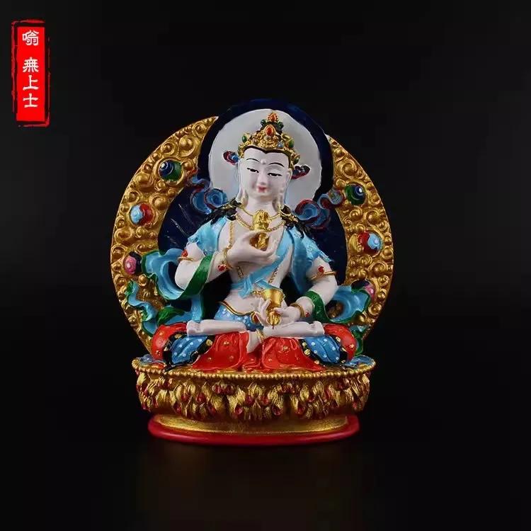 Buddha Figurine, Vajrapani, King Dense Tracks, the Bodhisattva, Hand Painted, Small Buddha Figurine