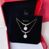 Elegant Twist Pearl Pendant Necklace in Gold-Plated Sterling Silver for Women