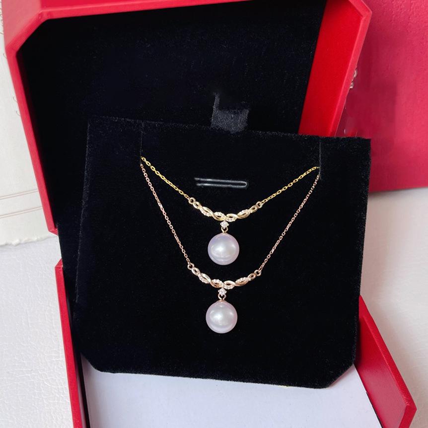 Elegant Twist Pearl Pendant Necklace in Gold-Plated Sterling Silver for Women