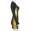 Frauen O Neck Club Party Einfarbig Langarm Bodycon Elegante Mini Kleider