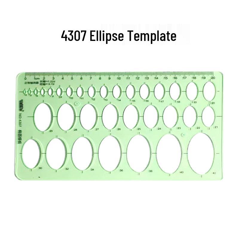 Multi-Function Drawing Template Ruler for Circles, Ellipses, Furniture, Architecture, Geometry, Mathematics, and Interior Design.