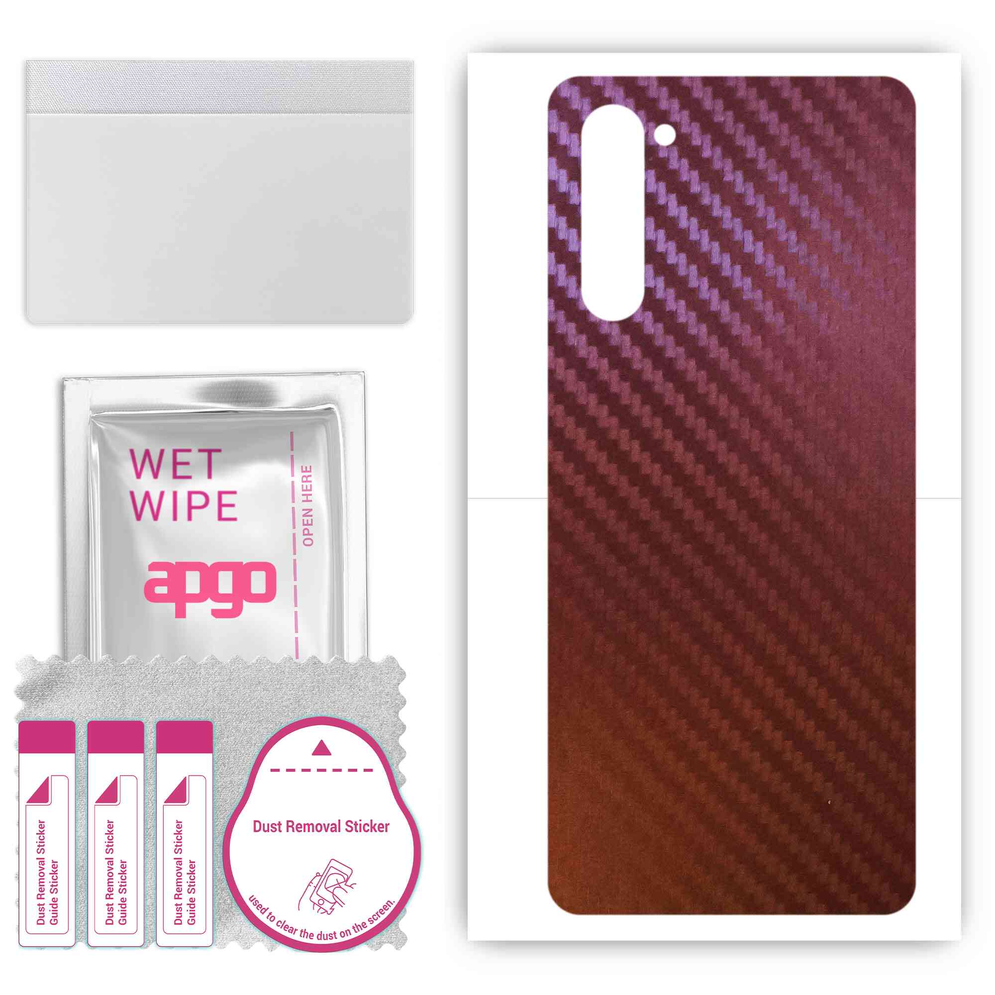 

apgo skin sticker film foil vinyl for the BACK compatible with Oppo Reno3 5G, scratch-resistant, easy to install - Carbon Chameleon CAKA5