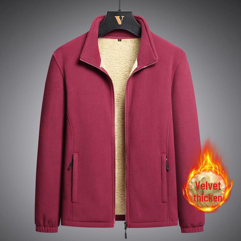 

Мужская ветрозащитная флисовая спортивная куртка: Осенний бархат плюс, подкладка из флиса 5XL