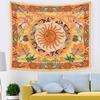 Custom Bohemian Tapestry Wall Hanging, Hippie Sun & Moon Design, Fluorescent Skull Print, Dorm Room Decor, Free Design & Samples