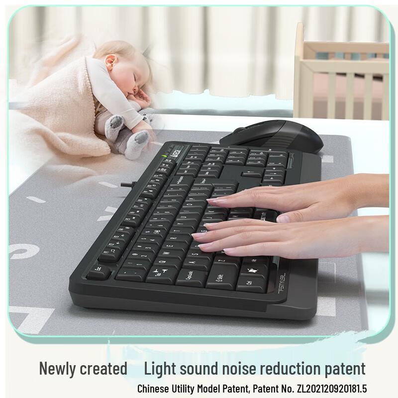A4TECH FS1010 Silent Wired Keyboard and Mouse Combo