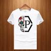 Luxury Brand Half Skull Flower Printed T-Shirt Letter Men 2024 New Oversized Short Sleeve T-shirt Women Round Neck Print T Shirt