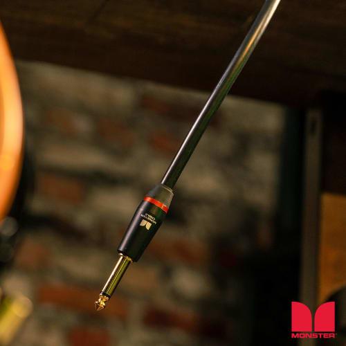 MONSTER CABLE BASS2-12 12ft Straight Plug To Straight Plug M (600548) for Bass Guitar, Instrument Cable