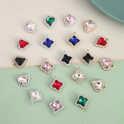 Taoxin Crystal Gemstone Pendant Electroplated Simple Jewelry Accessories Diy Necklace Pendant Alloy Jewelry