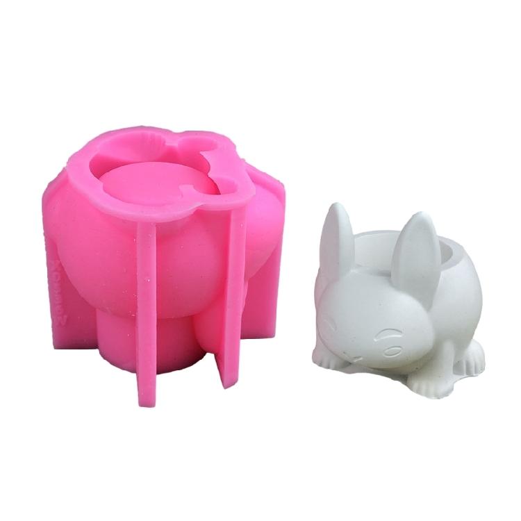 Easy Demold Silicone Mould for Handmade Succulent Planter Creative Rabbit Flower Pot Making Mold Jewelry Making Tool 1